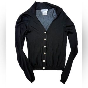 Christian Dior Boutique Black Button Cardigan | Size 4